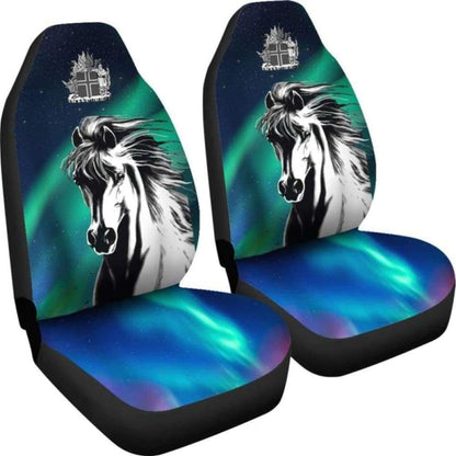 Icelandic Horse Northern Lights Car Seat Covers 200904