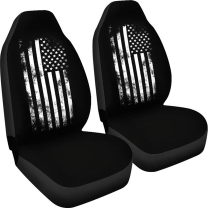 Iconic Black American Flag Car Seat Covers 211005 - YourCarButBetter