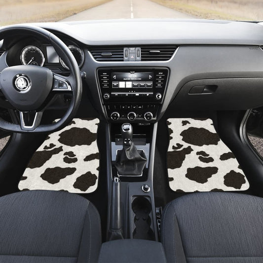 Iconic Cow Print Car Floor Mats 210605 - YourCarButBetter