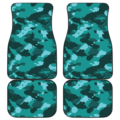 Iconic Teal Camouflage Car Floor Mats 210807 - YourCarButBetter