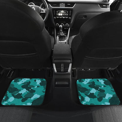 Iconic Teal Camouflage Car Floor Mats 210807 - YourCarButBetter