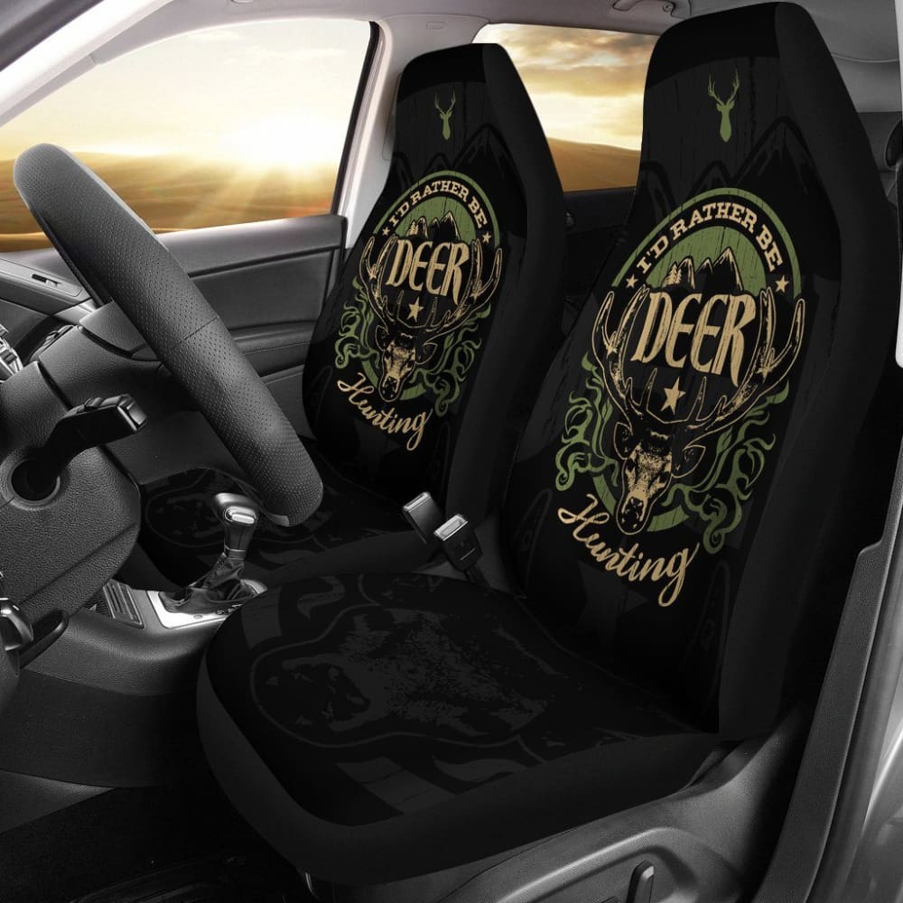 I’D Rather Be Deer Hunting Car Seat Covers 094209 - YourCarButBetter