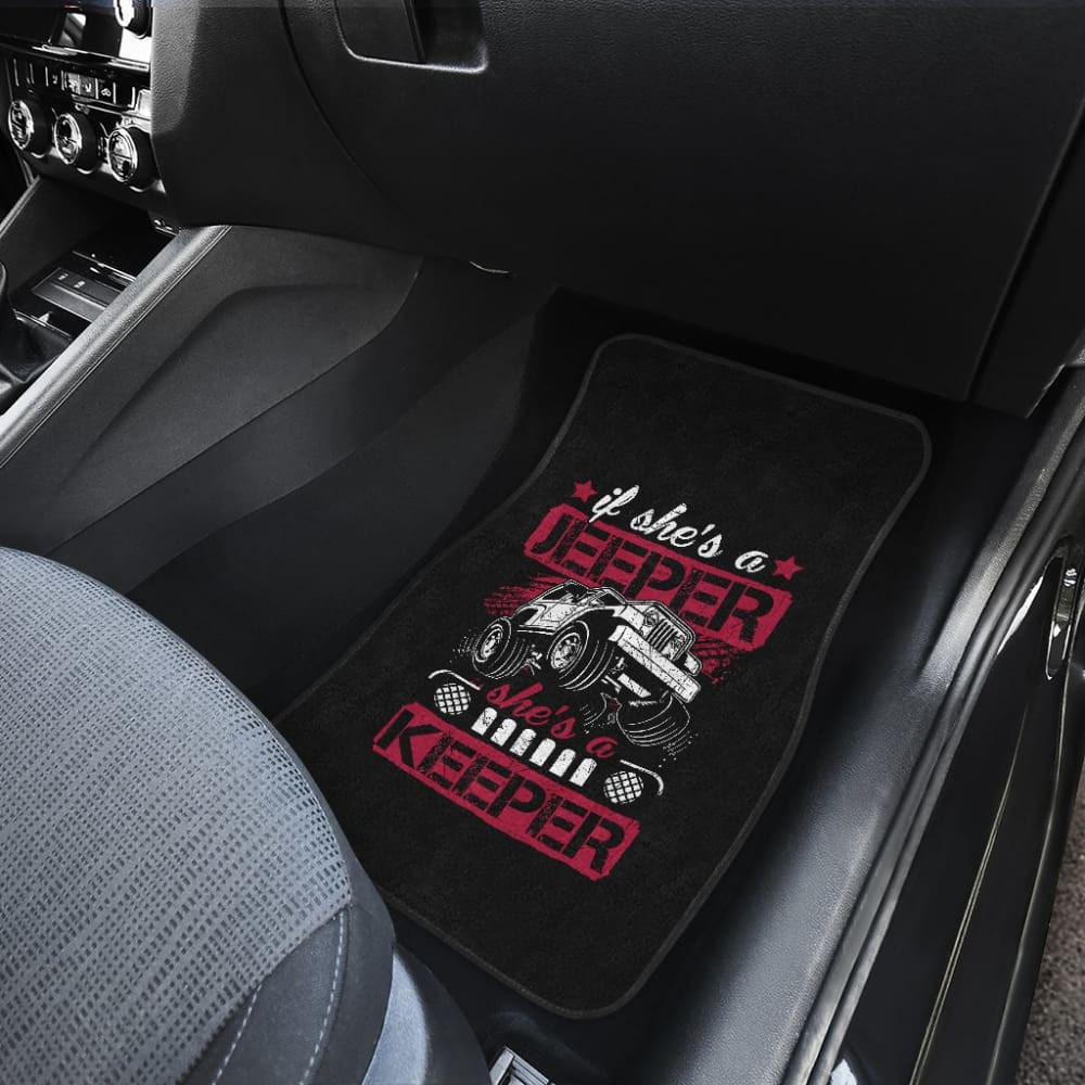 If She’s a Jeeper She’s a Keeper Car Floor Mats 210507 - YourCarButBetter