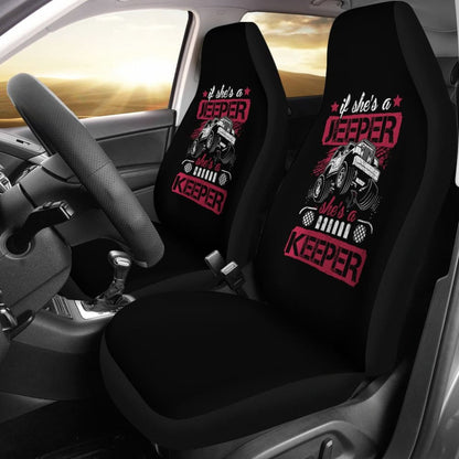 If She’s a Jeeper She’s a Keeper Car Seat Covers 210507 - YourCarButBetter