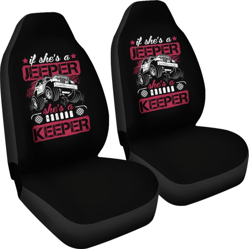 If She’s a Jeeper She’s a Keeper Car Seat Covers 210507 - YourCarButBetter