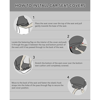 Illustrated Pit Bull Car Seat Covers 174510 - YourCarButBetter