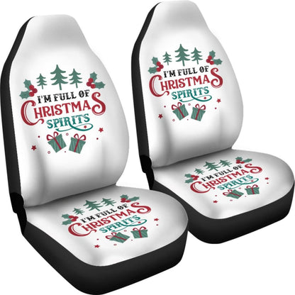 I’m Full Of Christmas Spirits Car Seat Covers 212109 - YourCarButBetter
