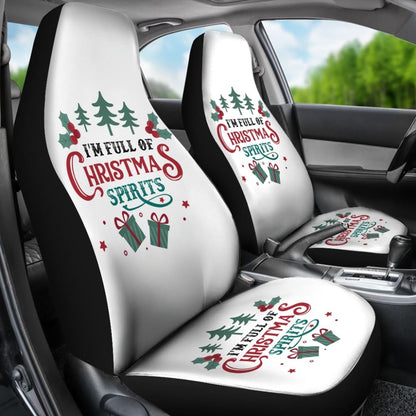 I’m Full Of Christmas Spirits Car Seat Covers 212109 - YourCarButBetter