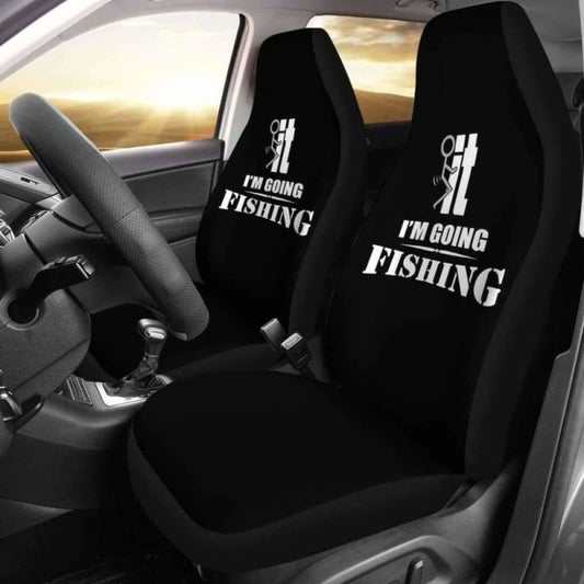 I’m Going Fishing Car Seat Covers 113208