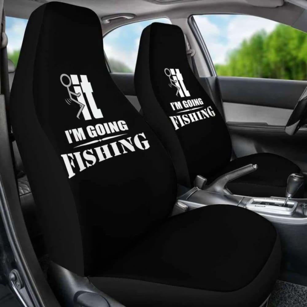 I’m Going Fishing Car Seat Covers 113208
