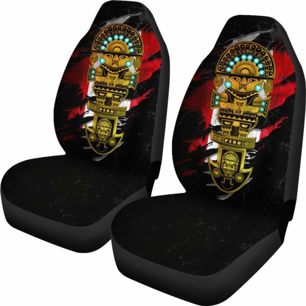 Inca Tumi Car Seat Covers - Peruvian Tattoo (Set Of Two) 221205 - YourCarButBetter