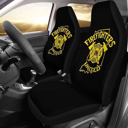 Indiana Firefighters United Car Seat Covers 101211