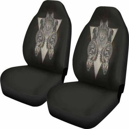 Indians Wolf Skull Car Seat Covers 202004