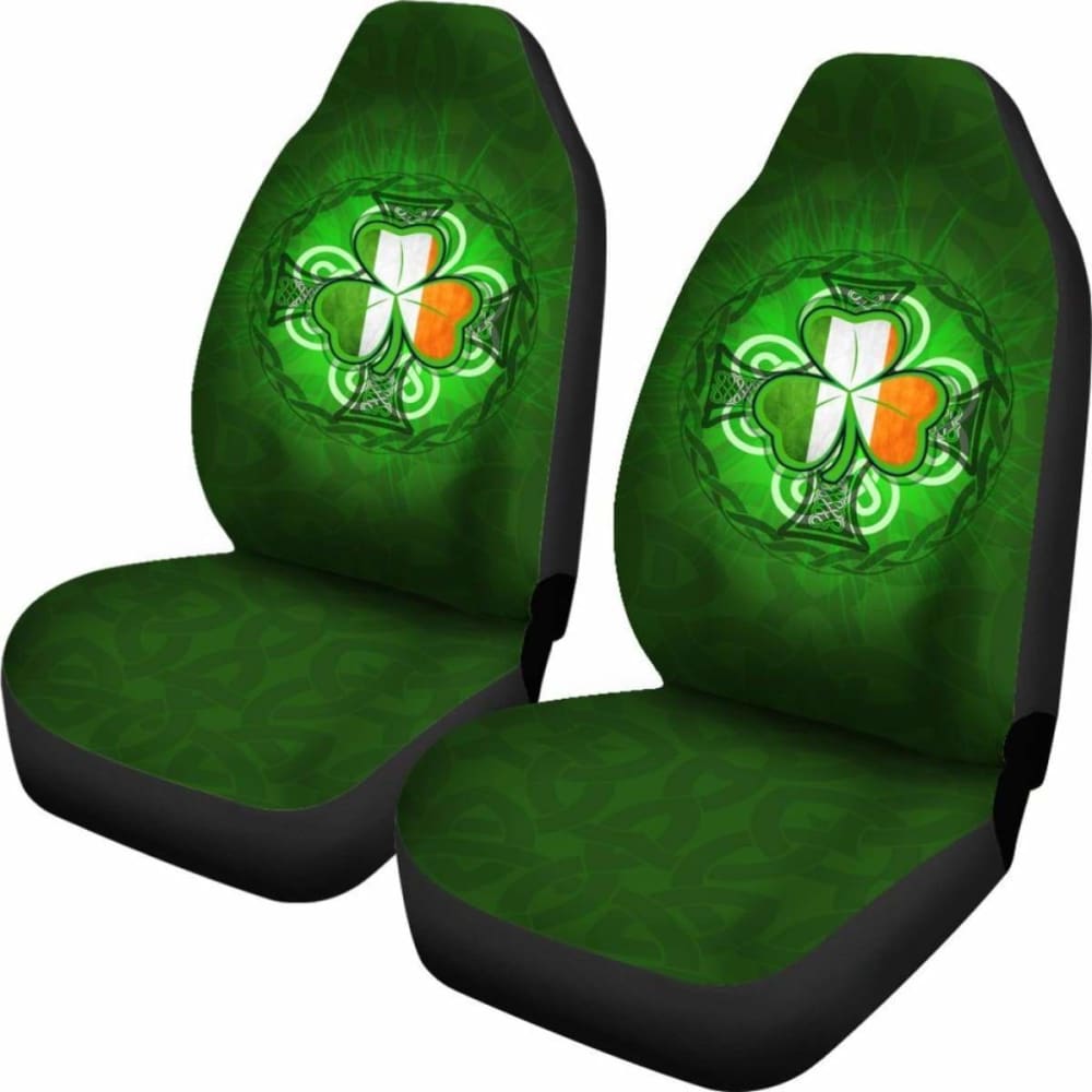 Ireland Car Seat Cover - Shamrock With Celtic Cross - 160905