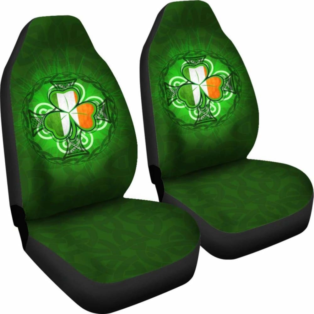 Ireland Car Seat Cover - Shamrock With Celtic Cross - 160905