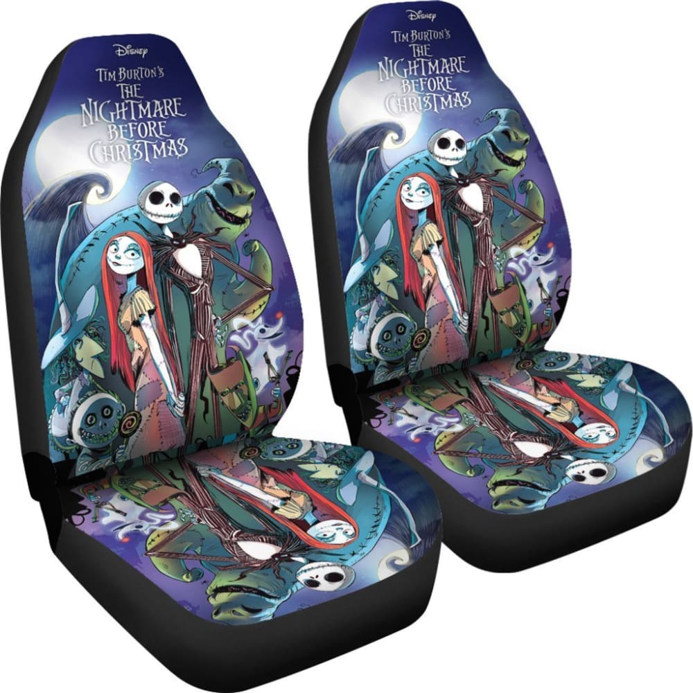 Jack And Sally Art Car Seat Covers Cartoon Fan Gift 101819 - YourCarButBetter