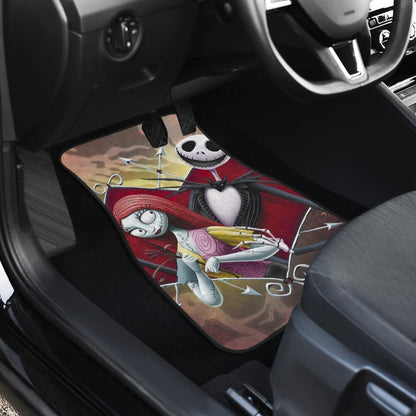 Jack And Sally Car Floor Mats Nightmare Before Christmas 210101 - YourCarButBetter