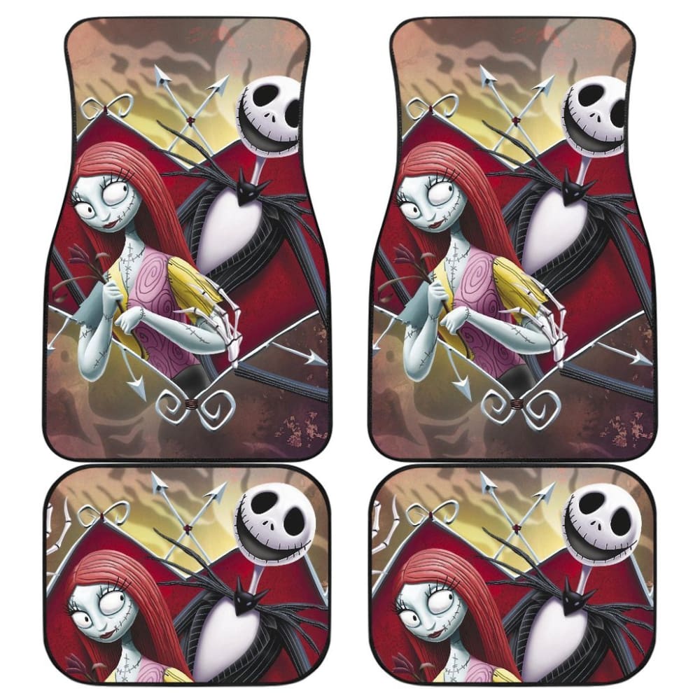 Jack And Sally Car Floor Mats Nightmare Before Christmas 210101 - YourCarButBetter