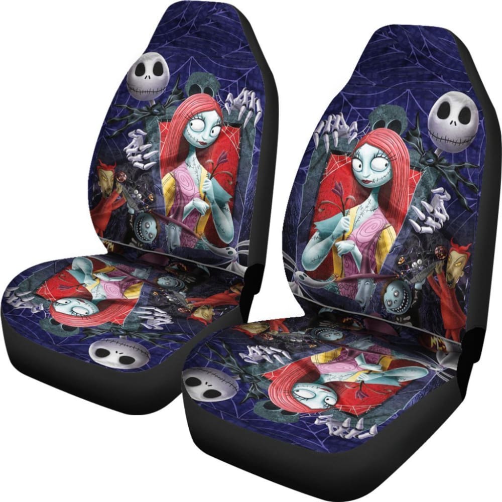 Jack And Sally Cartoon Fan Gift Car Seat Covers 101819 - YourCarButBetter