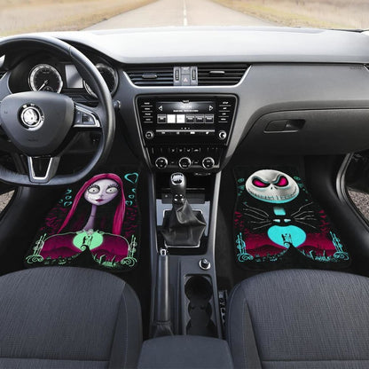 Jack And Sally Nightmare Before Christmas Front And Back Car Mats 101819 - YourCarButBetter