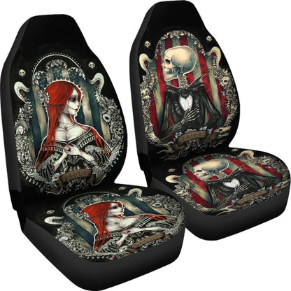 Jack And Sally The Nightmare Before Christmas Car Seat Covers 2 101819 - YourCarButBetter
