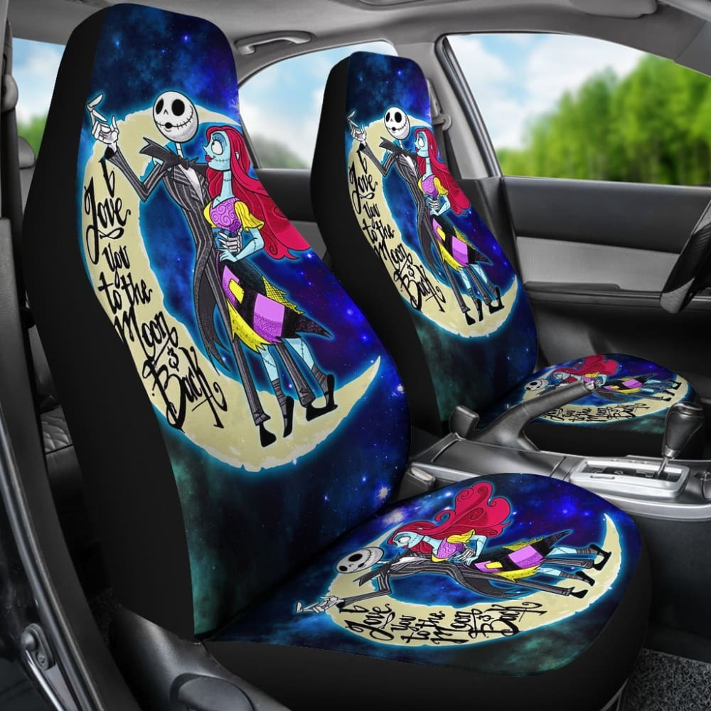 Jack & Sally Car Seat Covers The Nightmare Before Christmas H041420 101819 - YourCarButBetter
