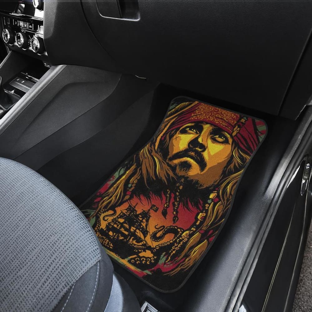 Jack Sparrow Art Car Floor Mats Pirates Of The Caribbean 210101 - YourCarButBetter