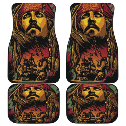 Jack Sparrow Art Car Floor Mats Pirates Of The Caribbean 210101 - YourCarButBetter