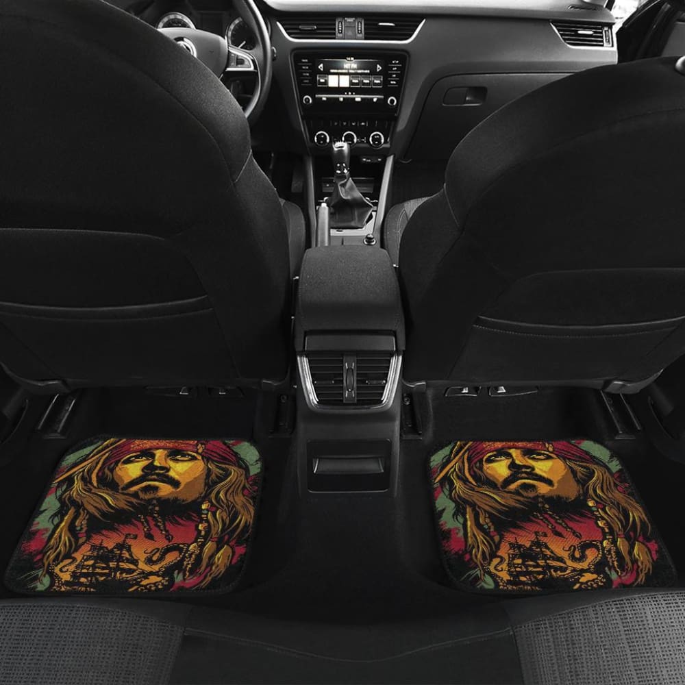 Jack Sparrow Art Car Floor Mats Pirates Of The Caribbean 210101 - YourCarButBetter
