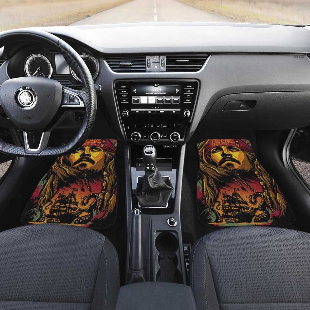 Jack Sparrow Art Car Floor Mats Pirates Of The Caribbean 210101 - YourCarButBetter