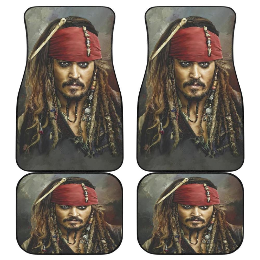 Jack Sparrow Art Pirates Of The Caribbean Car Floor Mats 210101 - YourCarButBetter