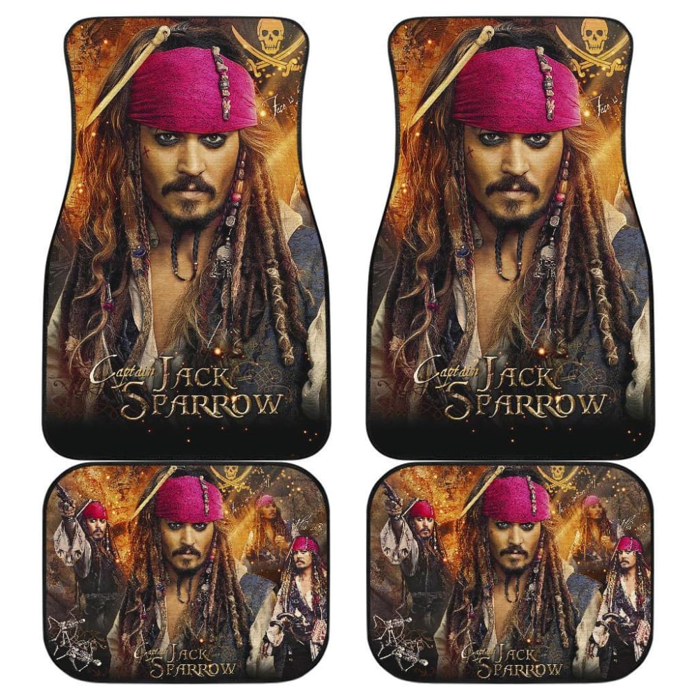 Jack Sparrow Car Floor Mats Pirates Of The Caribbean 210101 - YourCarButBetter