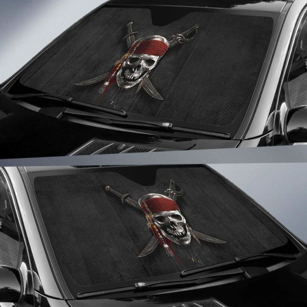 Jack Sparrow Skull Car Sun Shade Movie Fan Gift T041820 102507 - YourCarButBetter