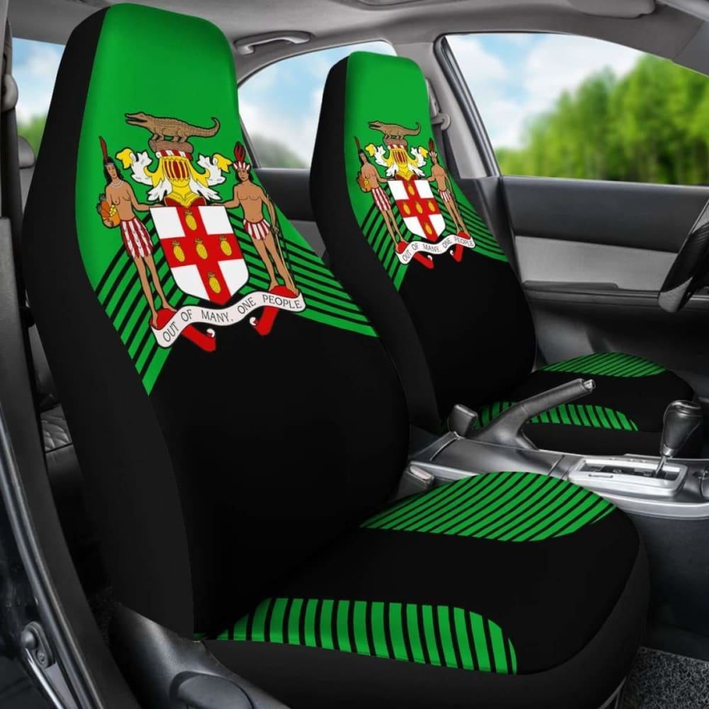 Jamaica Black Coat Of Arms Car Seat Covers Amazing 161012