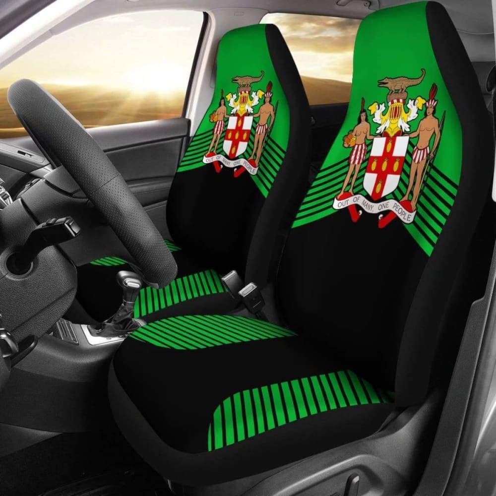Jamaica Black Coat Of Arms Car Seat Covers Amazing 161012