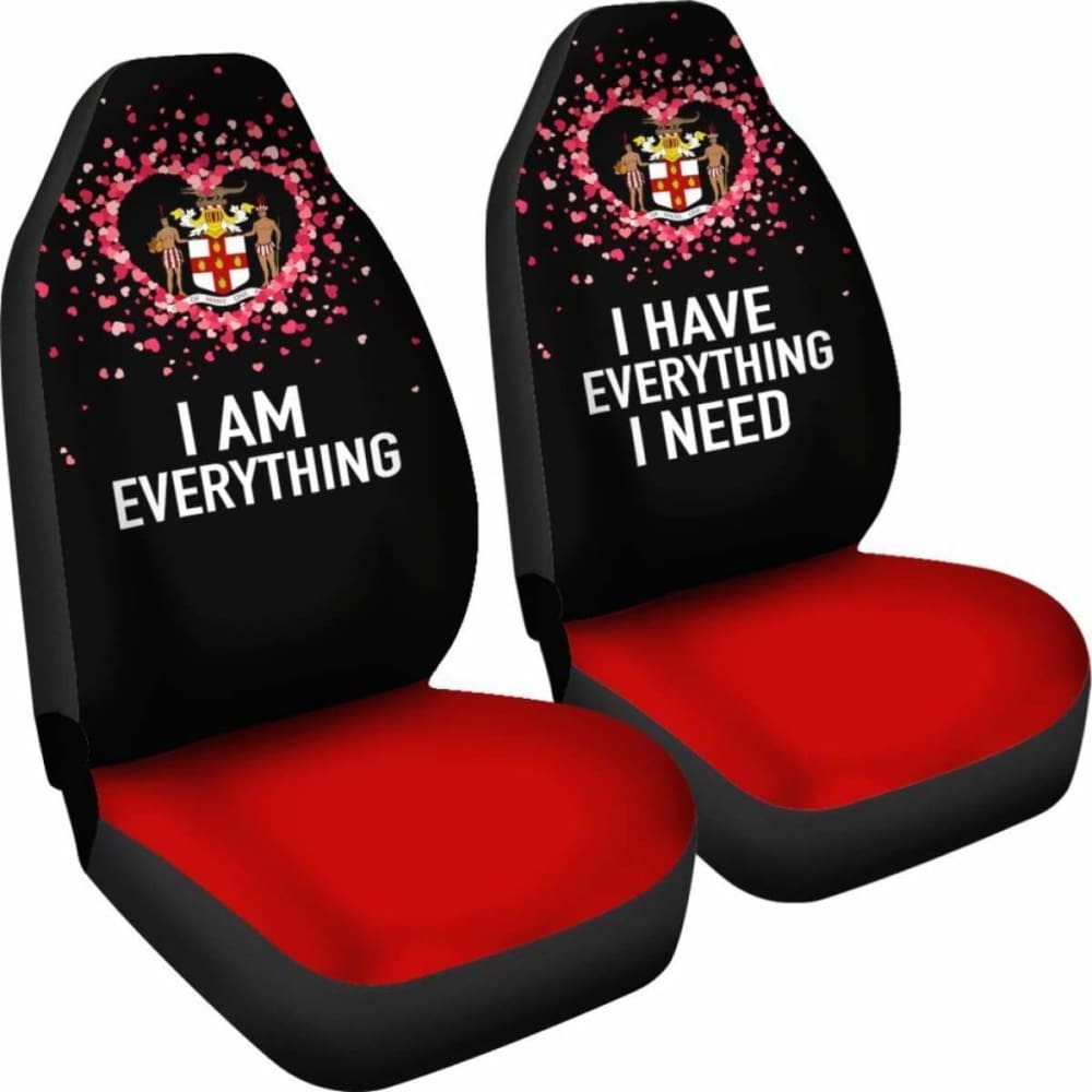 Jamaica Car Seat Covers Couple Valentine Everthing I Need (Set Of Two) 161012