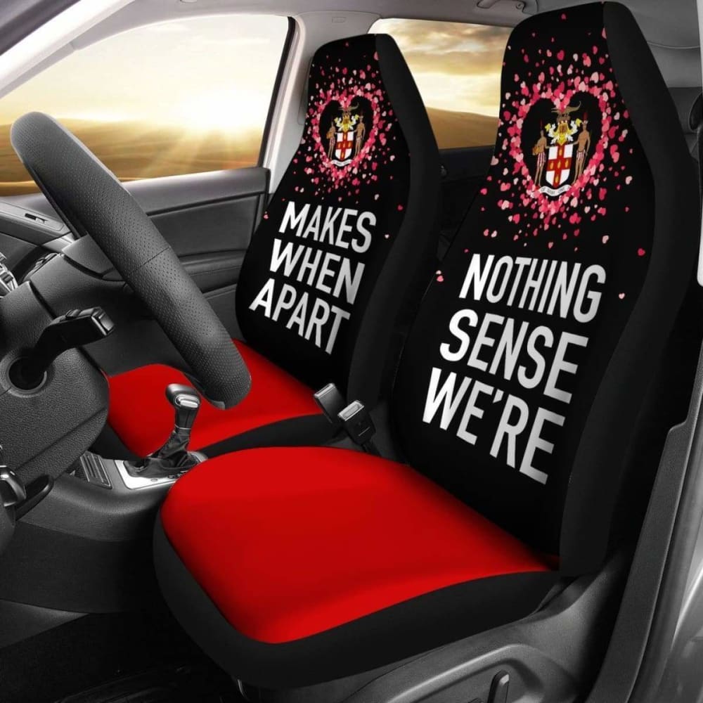 Jamaica Car Seat Covers Couple Valentine Nothing Make Sense (Set Of Two) 161012