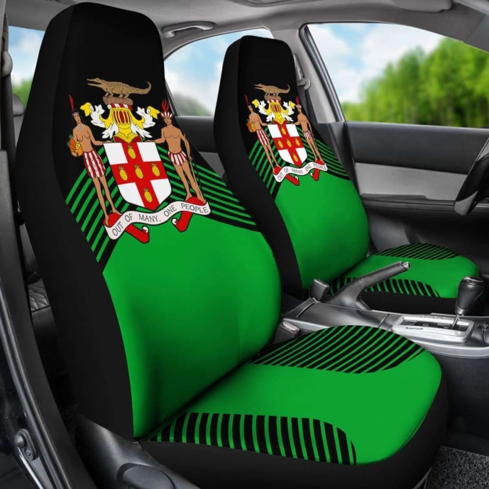 Jamaica Green Coat Of Arms Car Seat Covers Amazing 161012