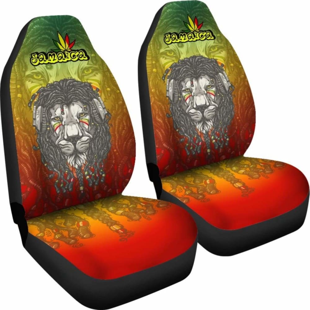 Jamaica Lion Reggae Car Seat Covers Amazing 161012