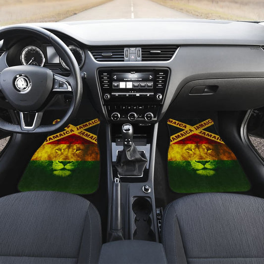 Jamaican Flag And Lion Spirit Car Floor Mats 210501 - YourCarButBetter