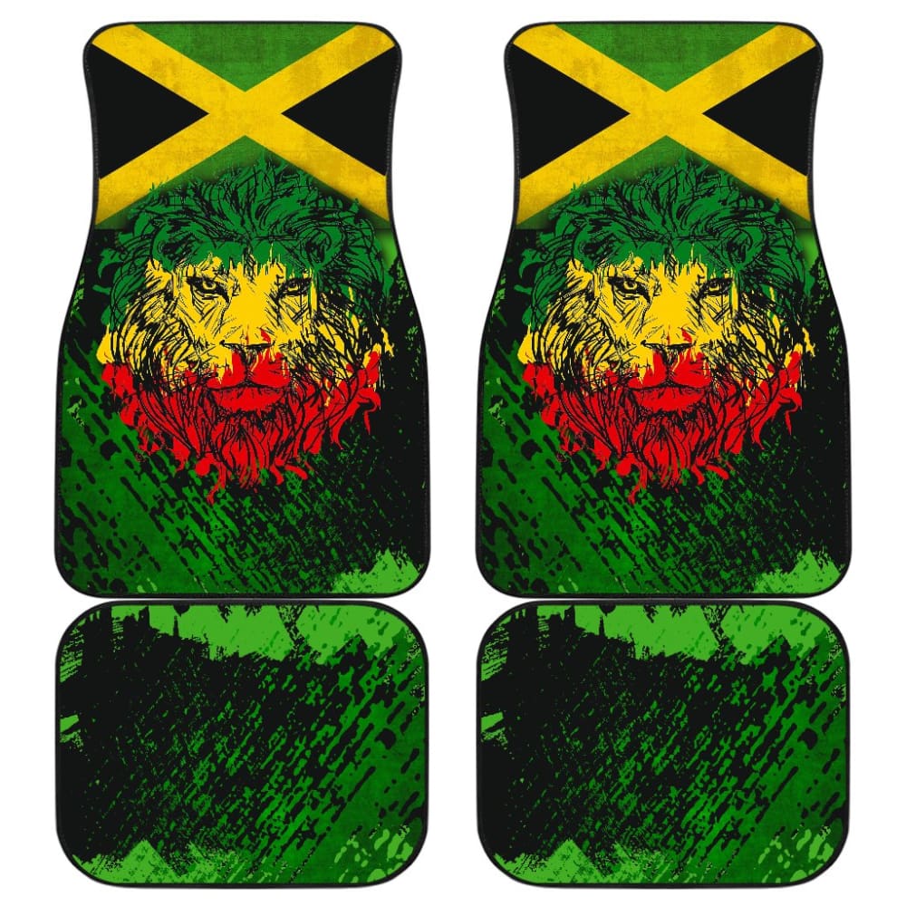 Jamaican Lion Flag Car Floor Mats Protectors 211002