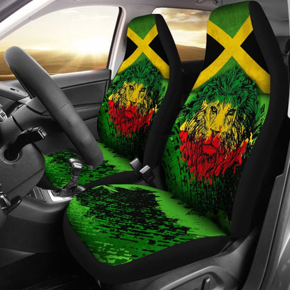 Jamaican Lion Flag Car Seat Covers Protectors 211002