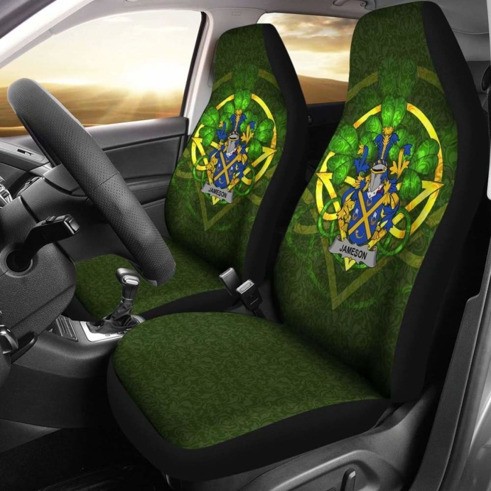 Jameson Ireland Car Seat Cover Celtic Shamrock (Set Of Two) 154230 - YourCarButBetter