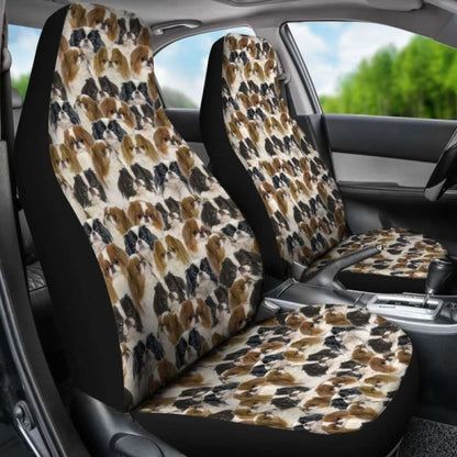 Japanese Chin Full Face Car Seat Covers 094201 - YourCarButBetter