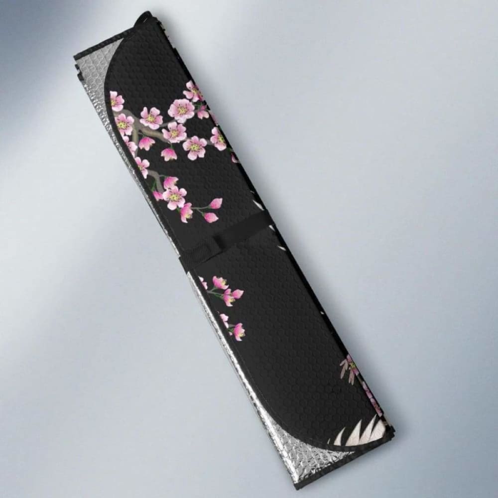 Japanese Crane Pink Sakura Pattern Car Auto Sun Shades 094201 - YourCarButBetter