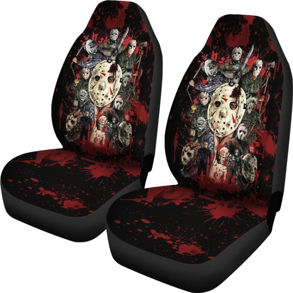 Jason Voorhees Car Seat Covers Horror Movie Fan Gift 101819 - YourCarButBetter