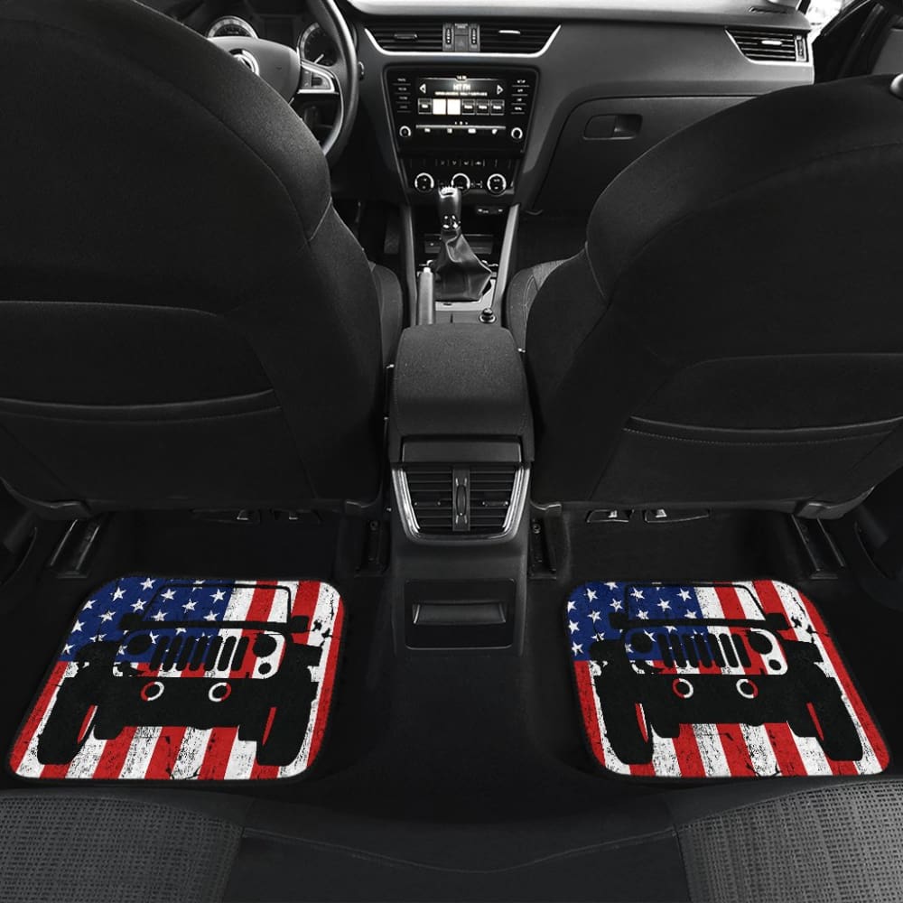 Jeep Car Floor Mats American Flag Style 210507 - YourCarButBetter