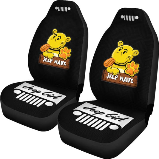 Jeep Girl Grill Jeep Car Seat Covers Black 101819 - YourCarButBetter