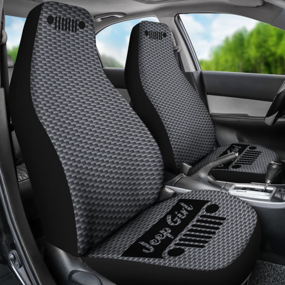 Jeep Girl Grill - Seat Cover Carbon Fiber 101819 - YourCarButBetter