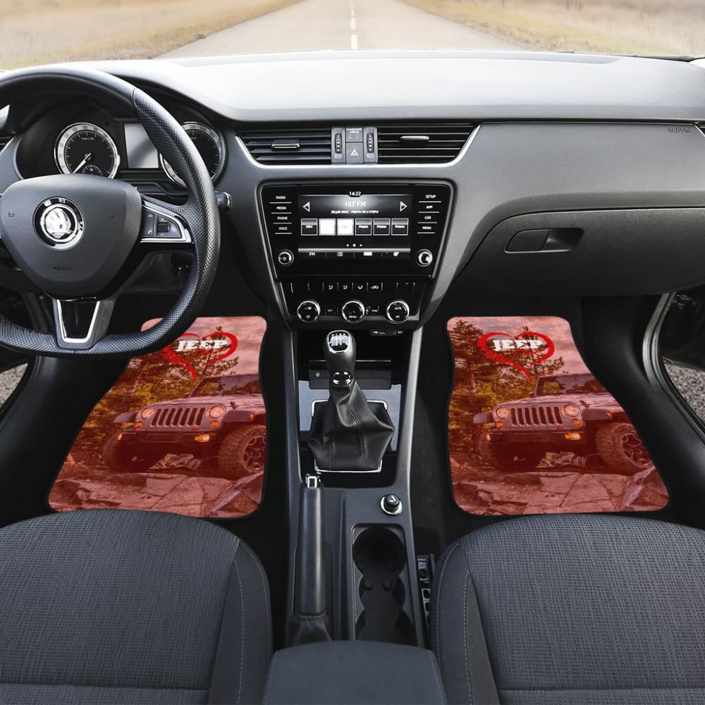 Jeep Girl Red Themed Car Floor Mats 211703 - YourCarButBetter